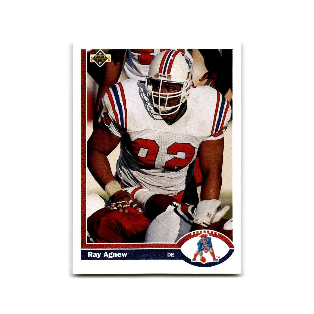 Ray Agnew 1991 Upper Deck #352 New England Patriots Football Card NM