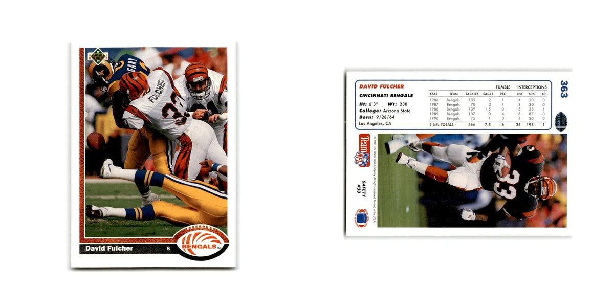 David Fulcher 1991 Upper Deck #363 Cincinnati Bengals Football Card NM