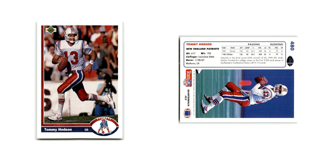 Tommy Hodson 1991 Upper Deck #480 New England Patriots Football Card NM