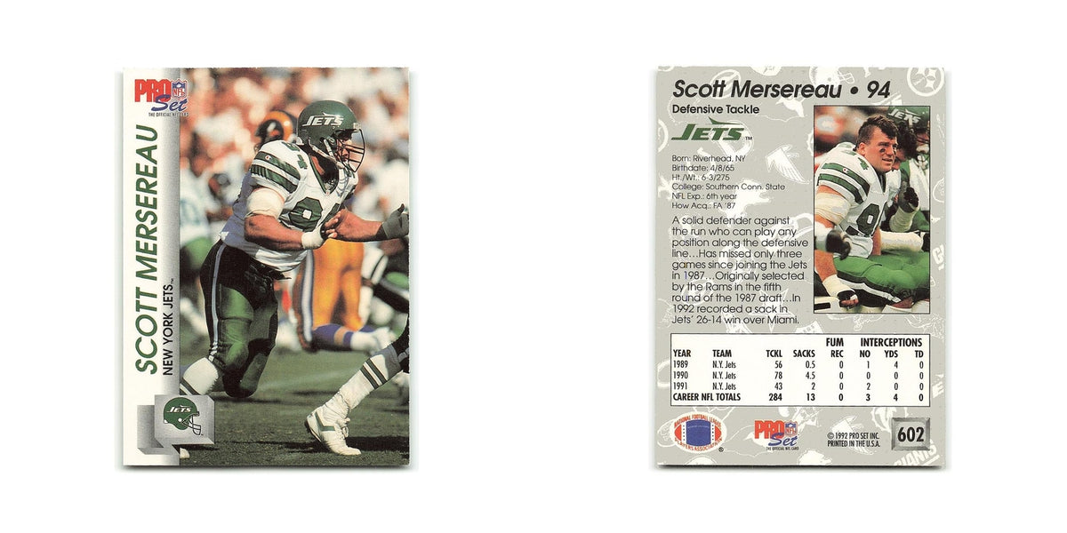 Scott Mersereau 1992 Pro Set #602 New York Jets Football Card NM