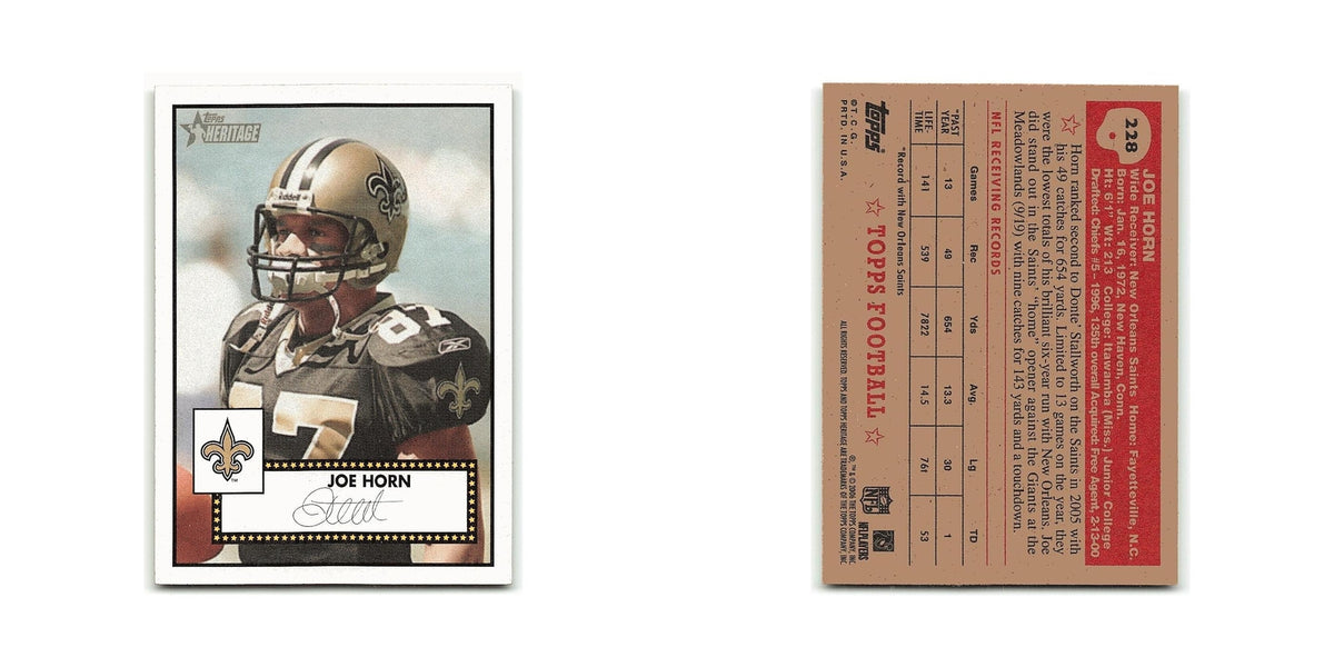 Joe Horn 2006 Topps Heritage #228 New Orleans Saints Football Card NM