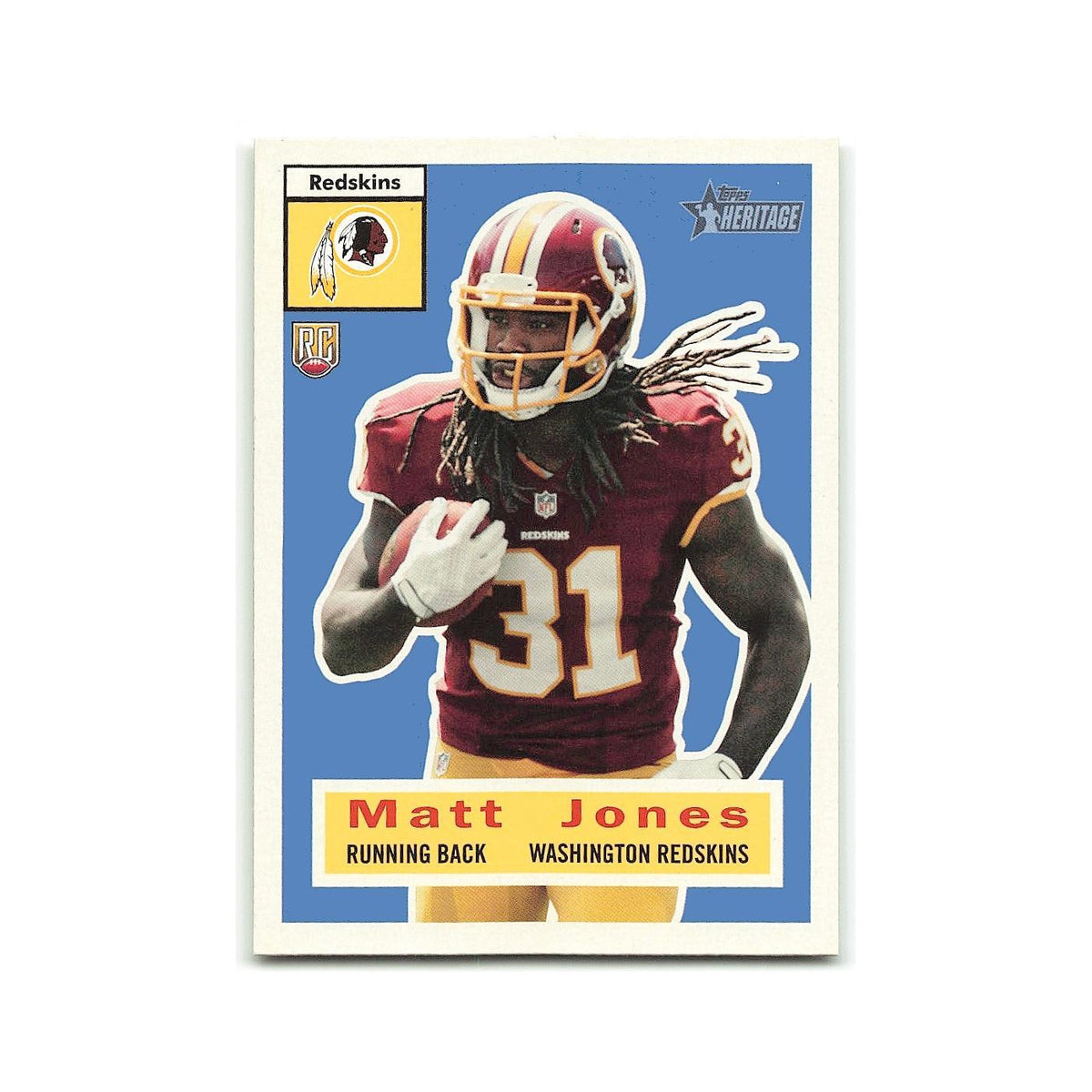 Matt Jones Rookie 2015 Topps Heritage #27 Washington Redskins Football Card NM