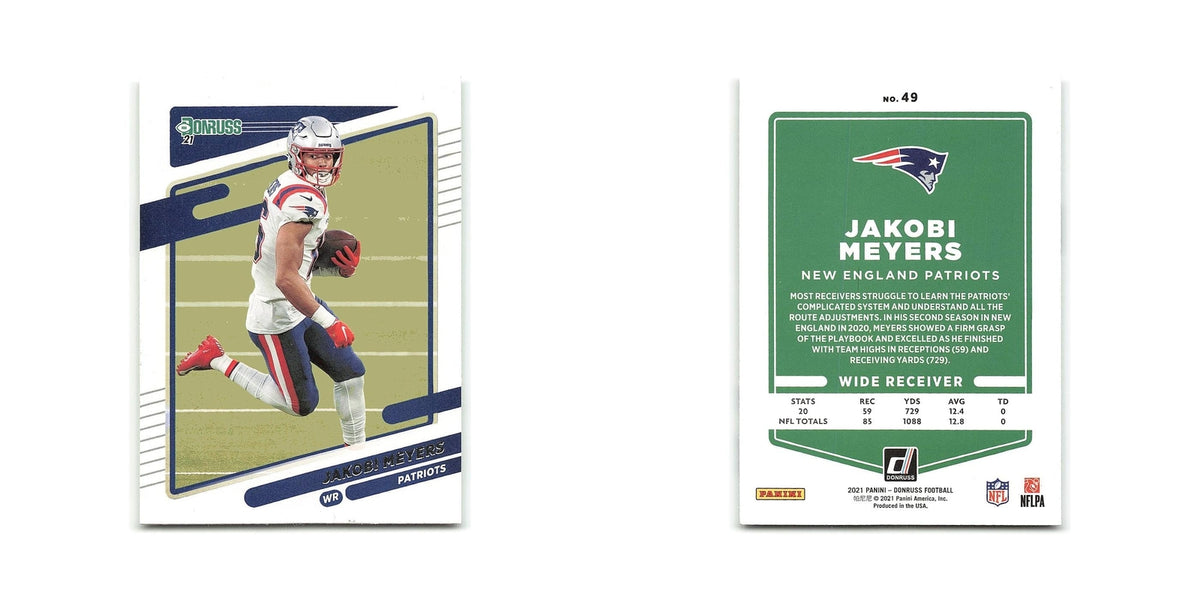 Jakobi Meyers 2021 Donruss #49 New England Patriots Football Card NM