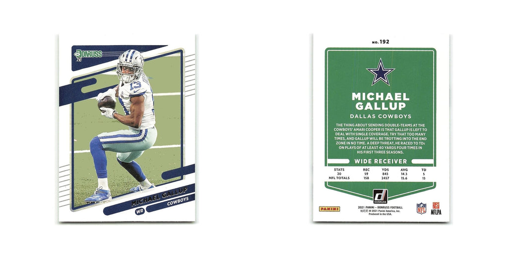 Michael Gallup 2021 Donruss #192 Dallas Cowboys Football Card NM