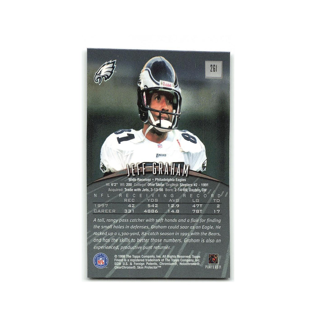 Jeff Graham 1998 Topps Finest w Coating #261 Philadelphia Eagles NM