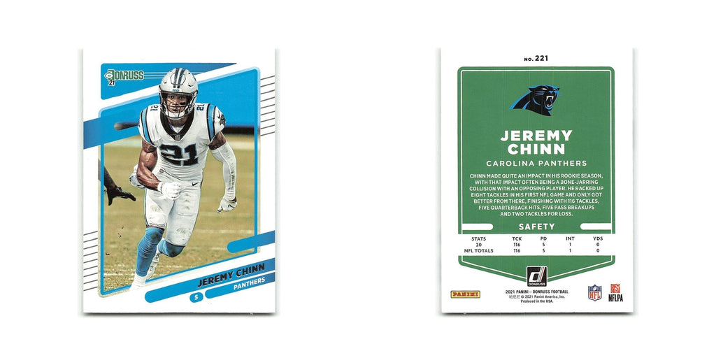 Jeremy Chinn 2021 Donruss #221 Carolina Panthers Football Card NM