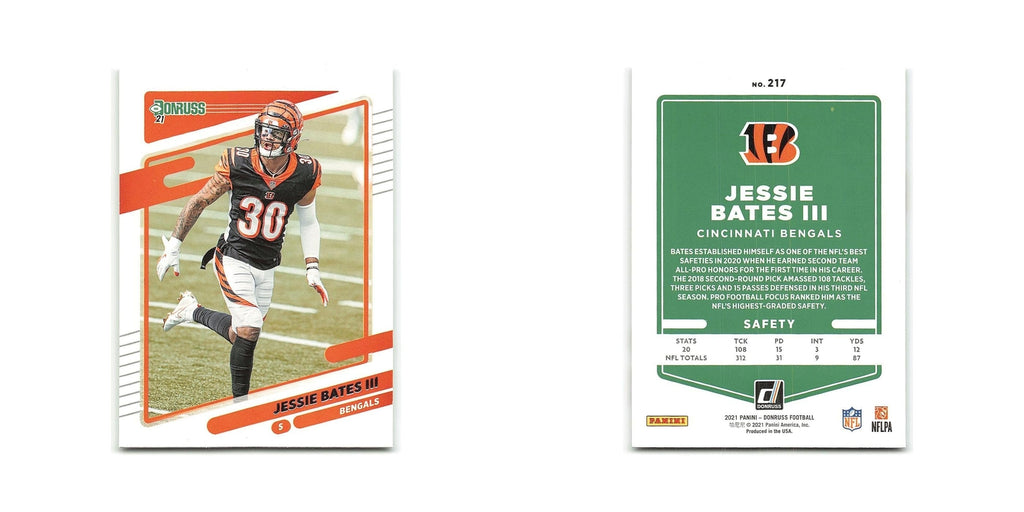 Jessie Bates 2021 Donruss #217 Cincinnati Bengals Football Card NM