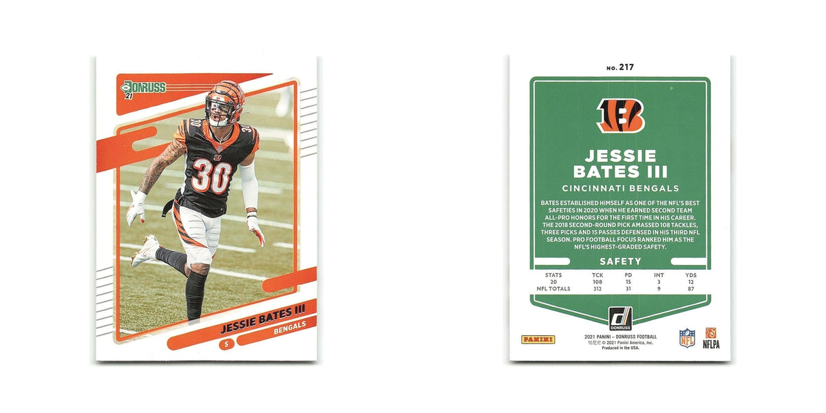 Jessie Bates 2021 Donruss #217 Cincinnati Bengals Football Card NM
