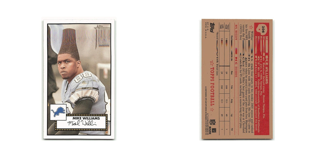 Mike Williams 2006 Topps Heritage #206 Detroit Lions Football Card NM