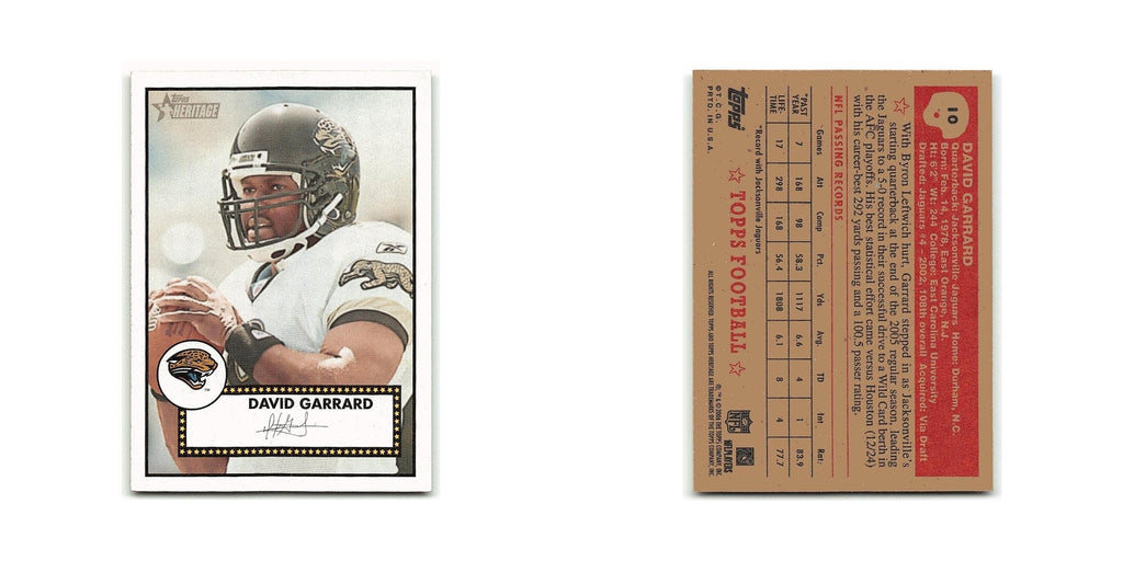 David Garrard 2006 Topps Heritage #10 Jacksonville Jaguars Football Card NM