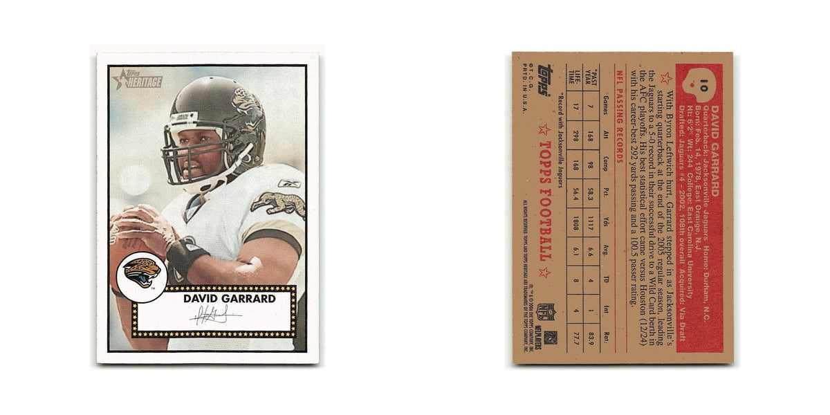David Garrard 2006 Topps Heritage #10 Jacksonville Jaguars Football Card NM