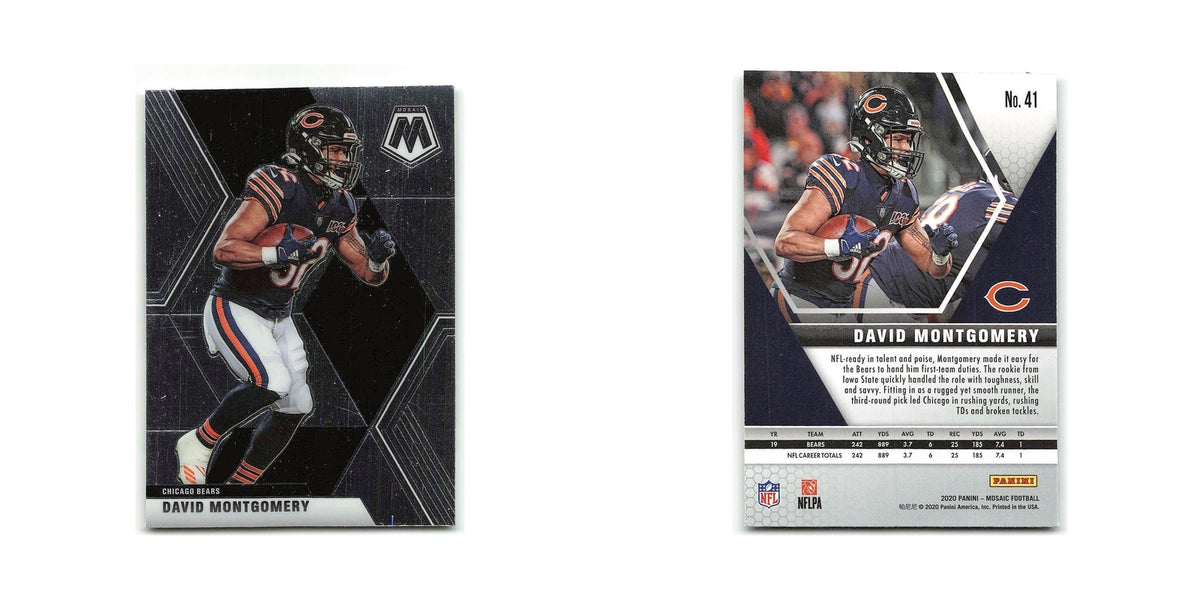 David Montgomery 2020 Panini Mosaic #41 Chicago Bears Football Card NM