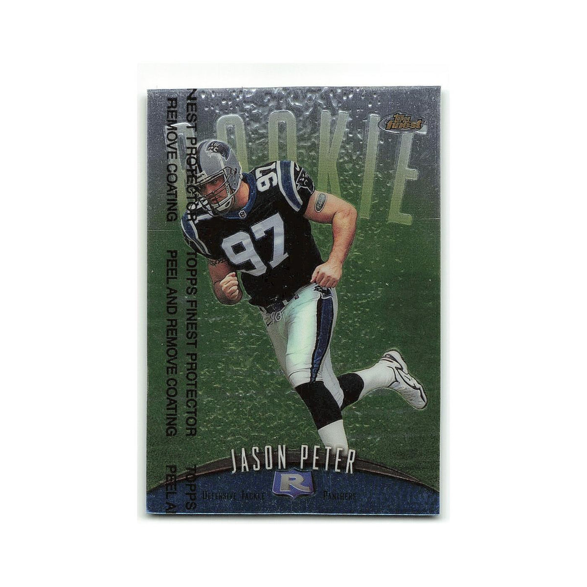 Jason Peter Rookie 1998 Topps Finest w Coating #136 Carolina Panthers NM