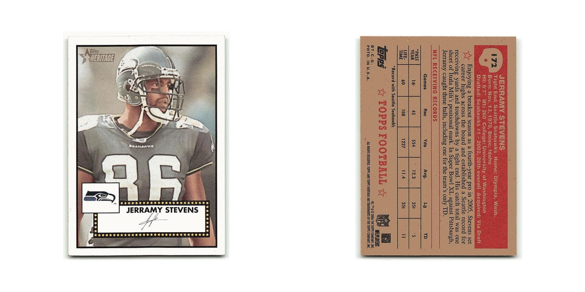 Jerramy Stevens 2006 Topps Heritage #172 Seattle Seahawks Football Card NM
