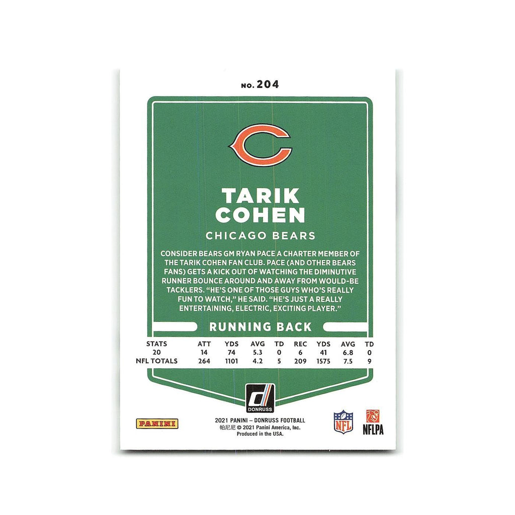 Tarik Cohen 2021 Donruss #204 Chicago Bears Football Card NM