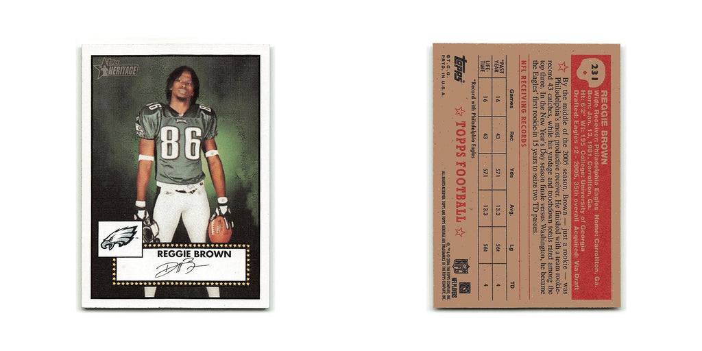 Reggie Brown 2006 Topps Heritage #231 Philadelphia Eagles Football Card NM