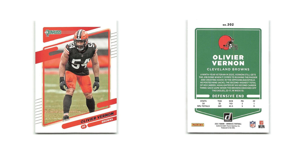 Olivier Vernon 2021 Donruss #202 Cleveland Browns Football Card NM