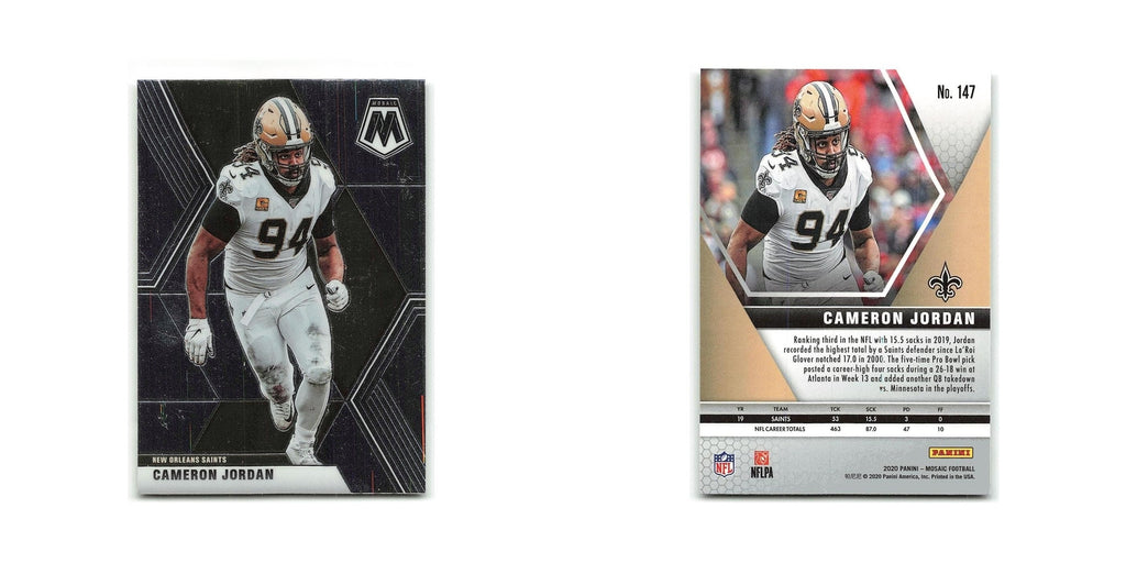 Cameron Jordan 2020 Panini Mosaic #147 New Orleans Saints Football Card NM