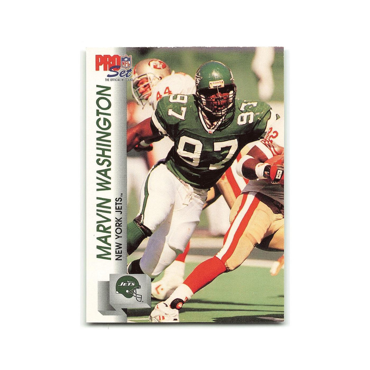 Marvin Washington 1992 Pro Set #607 New York Jets Football Card NM