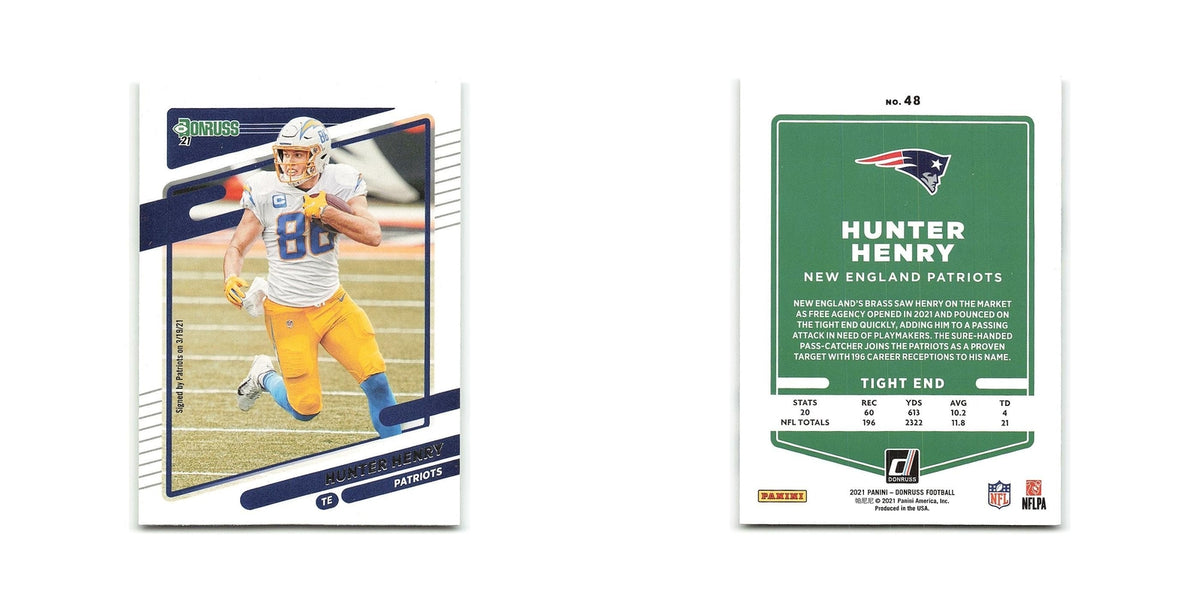Hunter Henry 2021 Donruss #48 New England Patriots Football Card NM