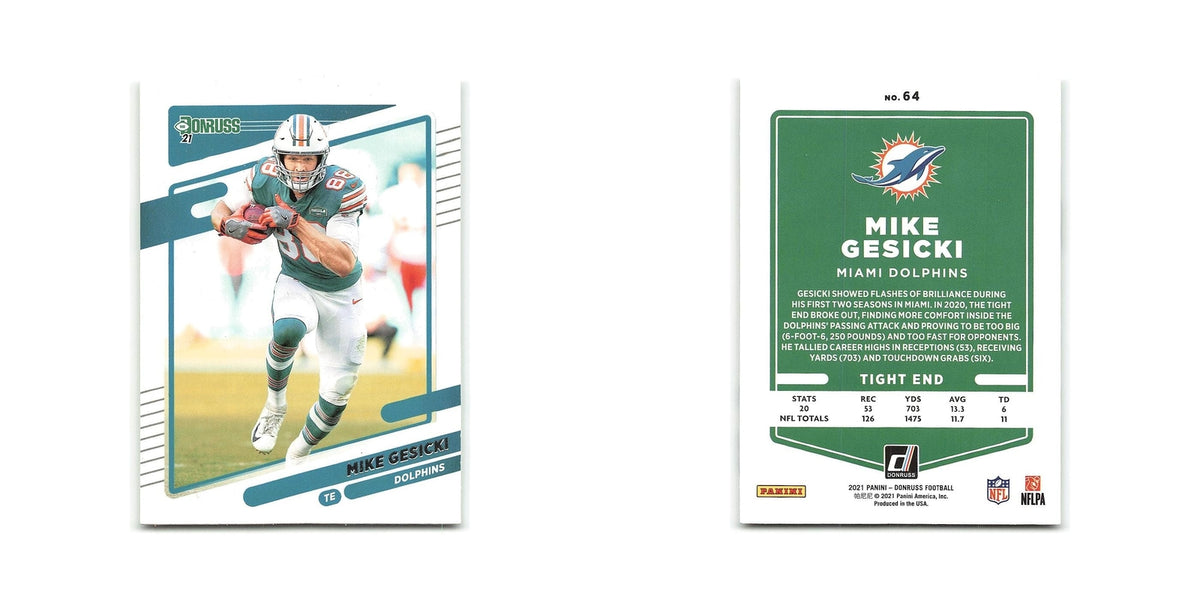 Mike Gesicki 2021 Donruss #64 Miami Dolphins Football Card NM