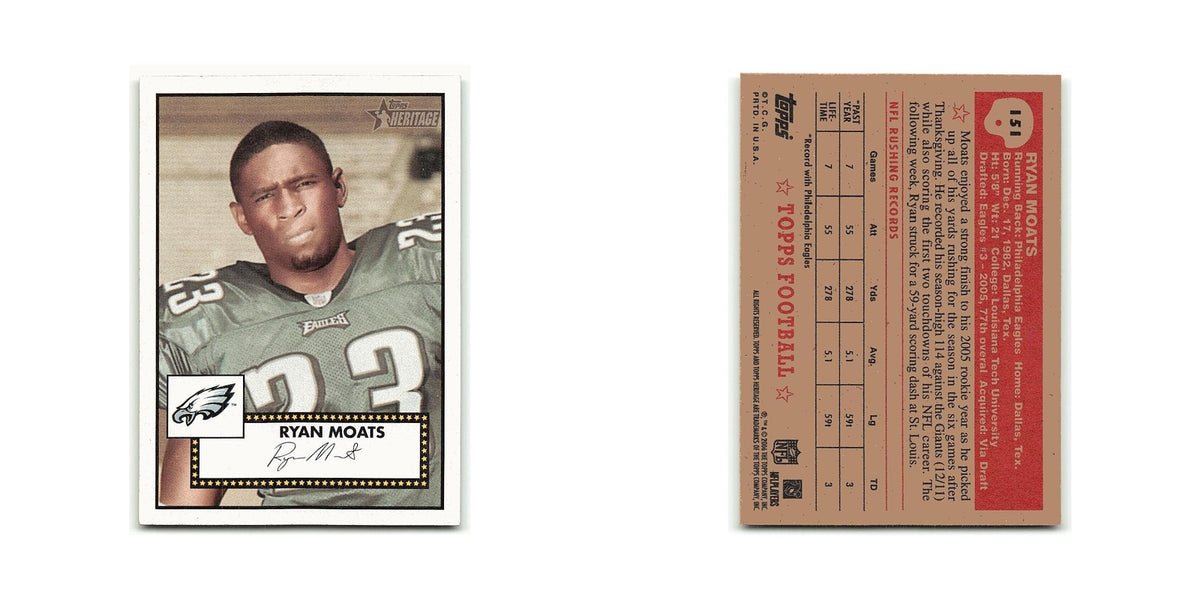 Ryan Moats 2006 Topps Heritage #151 Philadelphia Eagles Football Card NM