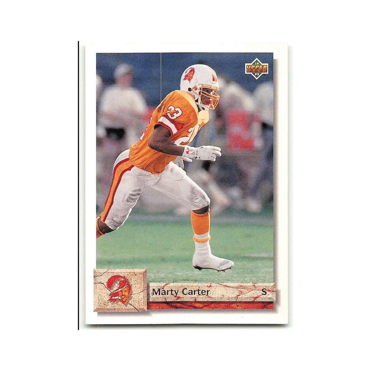 Marty Carter Rookie 1992 Upper Deck #398 Tampa Bay Buccaneers Football Card NM