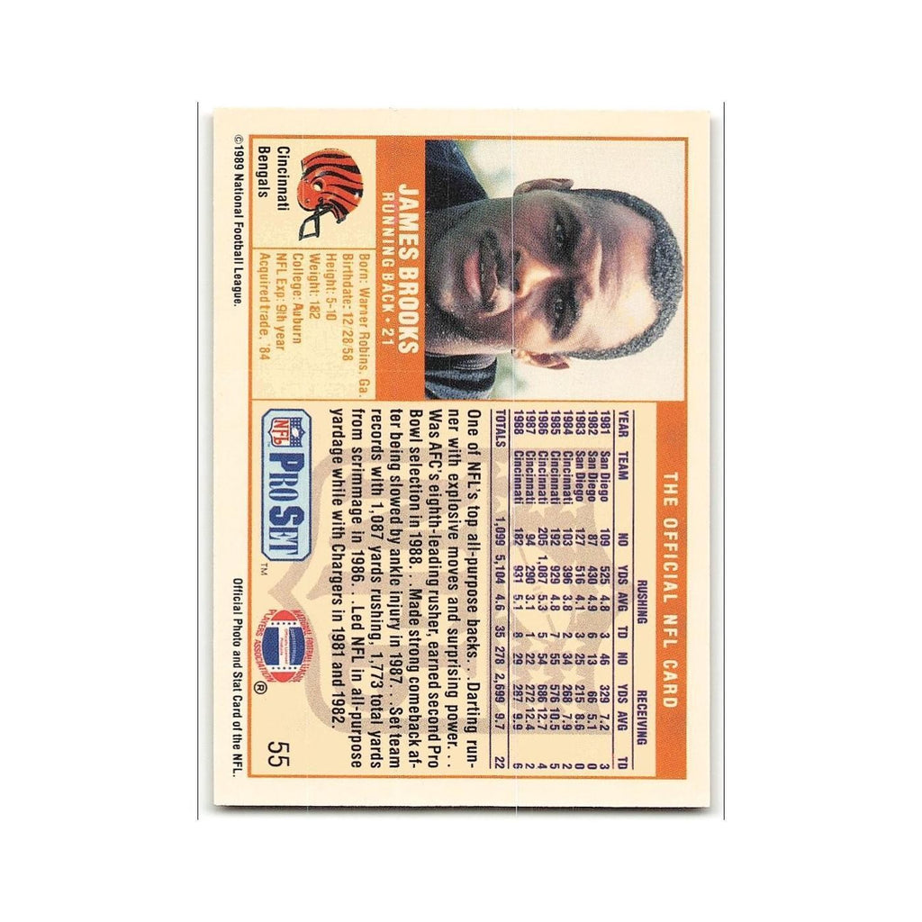 James Brooks 1989 Pro Set #55 Cincinnati Bengals Football Card NM