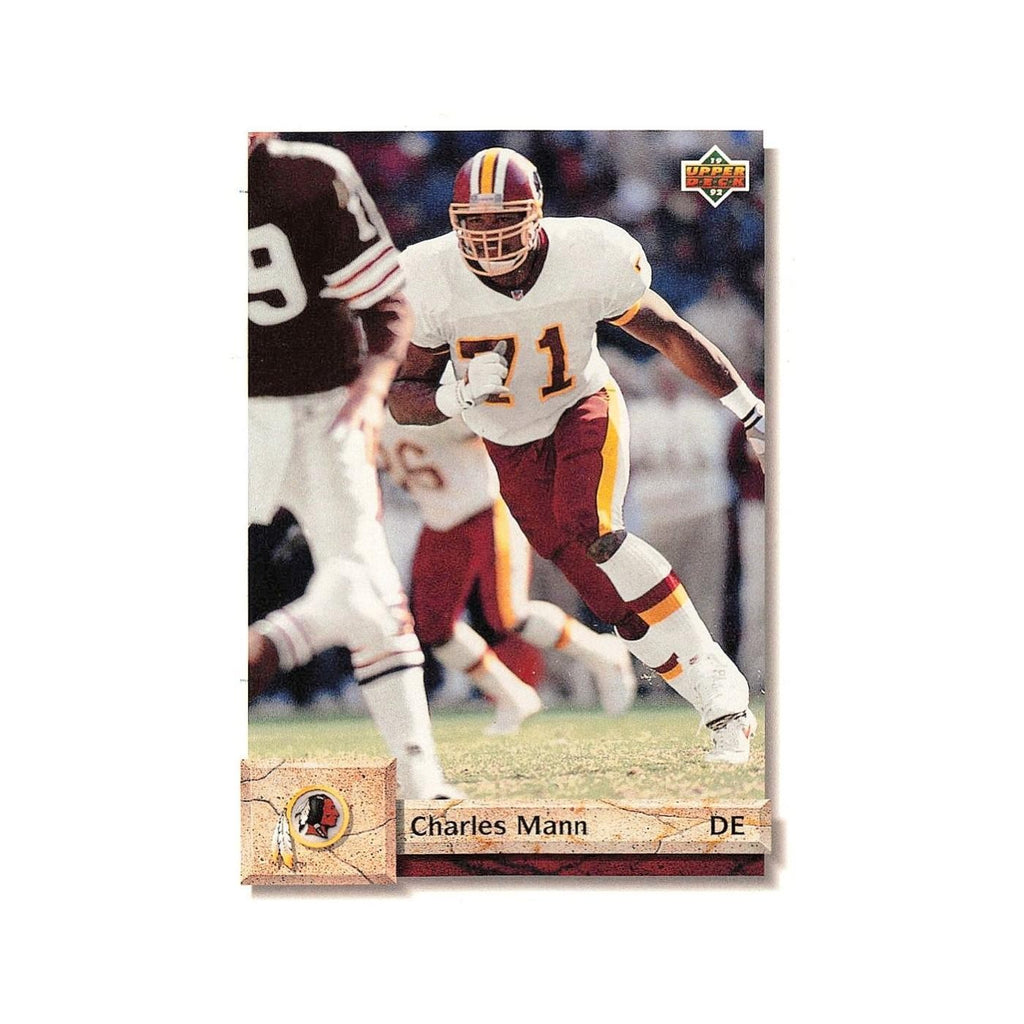 Charles Mann 1992 Upper Deck #385 Washington Redskins Football Card NM