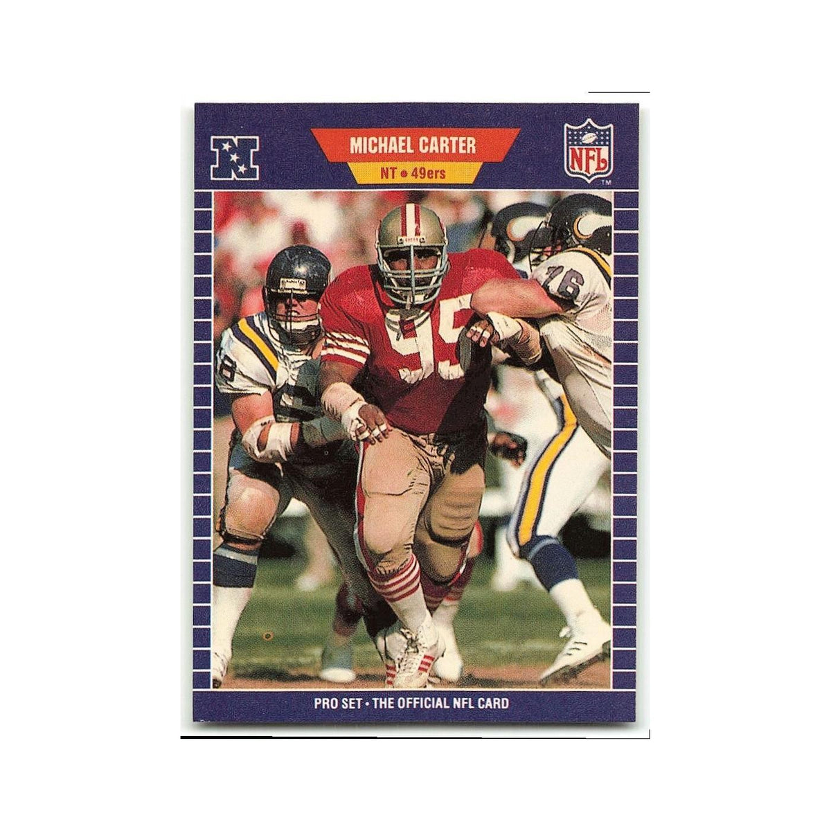 Michael Carter 1989 Pro Set #370 San Francisco 49ers Football Card NM