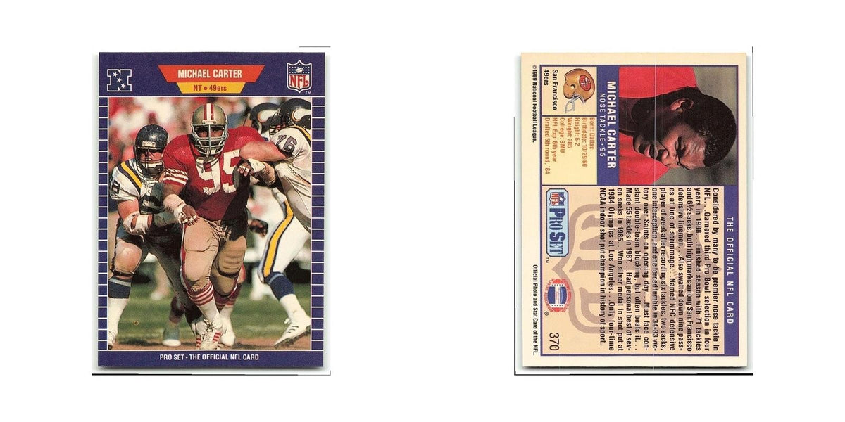 Michael Carter 1989 Pro Set #370 San Francisco 49ers Football Card NM