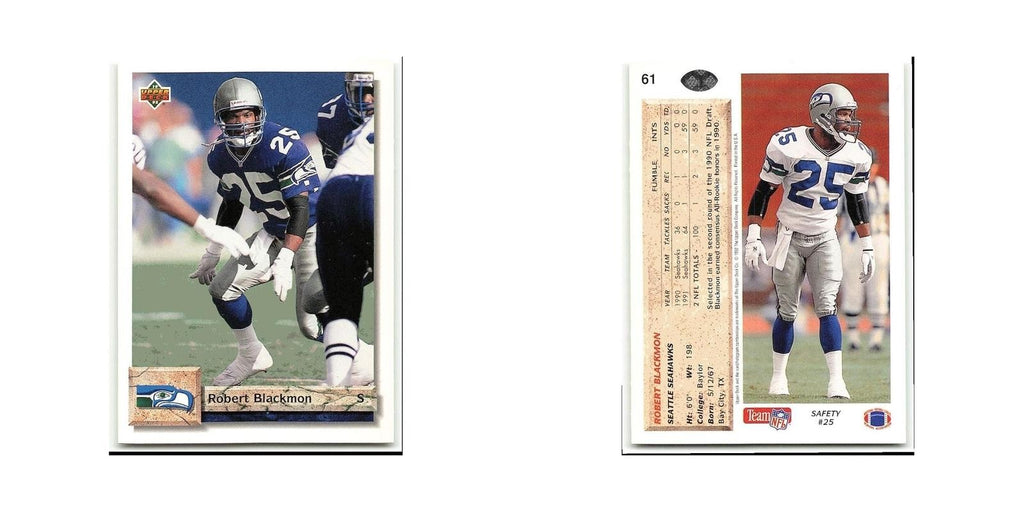 Robert Blackmon 1992 Upper Deck #61 Seattle Seahawks Football Card NM