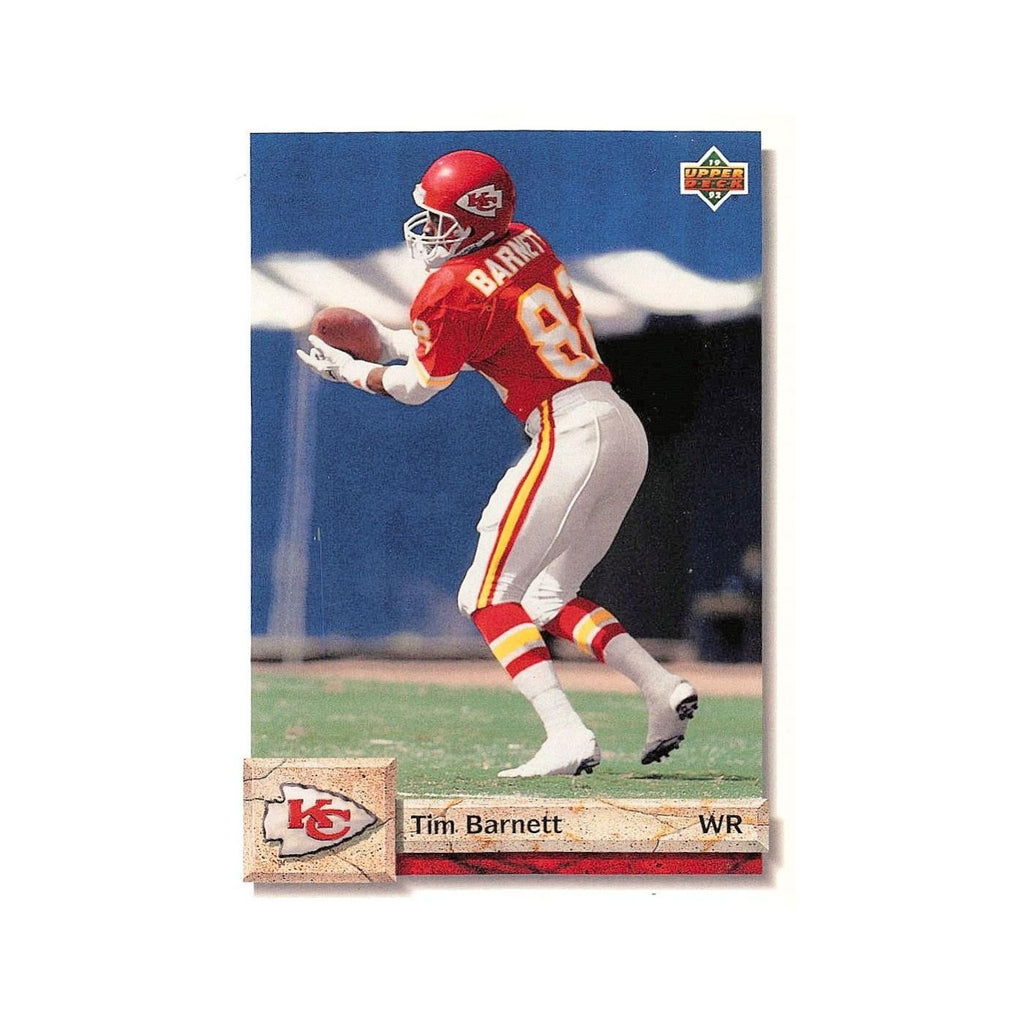 Tim Barnett 1992 Upper Deck #317 Kansas City Chiefs Football Card NM