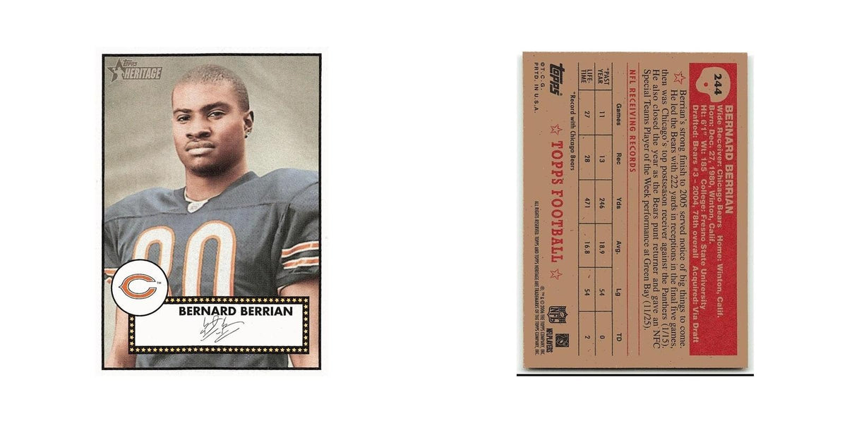 Bernard Berrian 2006 Topps Heritage #244 Chicago Bears Football Card NM