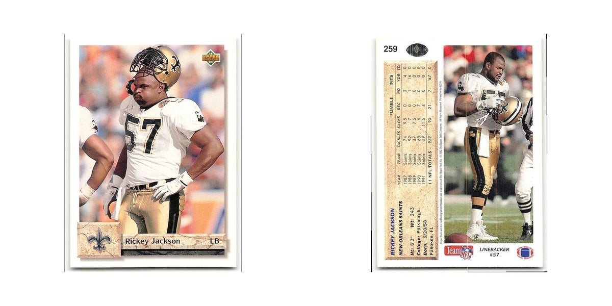 Rickey Jackson 1992 Upper Deck #259 New Orleans Saints Football Card NM