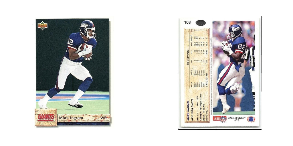 Mark Ingram 1992 Upper Deck #108 New York Giants Football Card NM