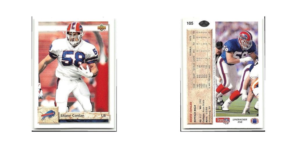 Shane Conlan 1992 Upper Deck #105 Buffalo Bills Football Card NM