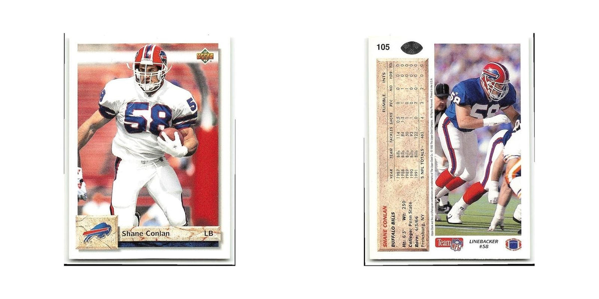 Shane Conlan 1992 Upper Deck #105 Buffalo Bills Football Card NM