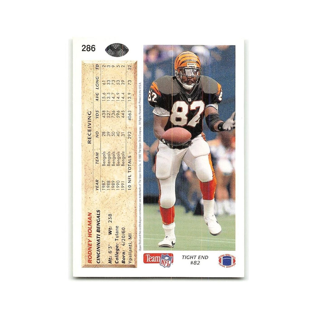 Rodney Holman 1992 Upper Deck #286 Cincinnati Bengals Football Card NM