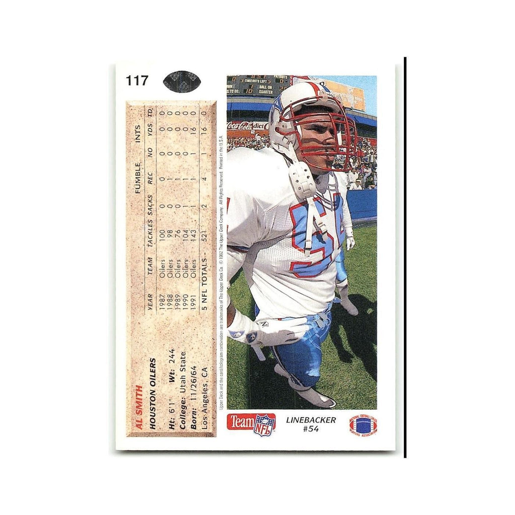 Al Smith 1992 Upper Deck #117 Houston Oilers Football Card NM