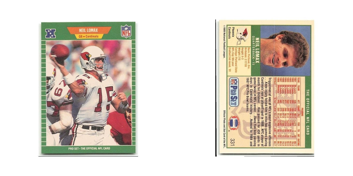 Neil Lomax 1989 Pro Set #331 Phoenix Cardinals Football Card NM