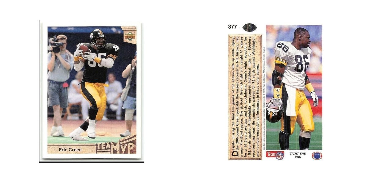 Eric Green 1992 Upper Deck #377 Pittsburgh Steelers Football Card NM