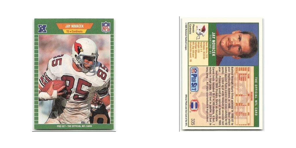 Jay Novacek Rookie 1989 Pro Set #335 Phoenix Cardinals Football Card NM