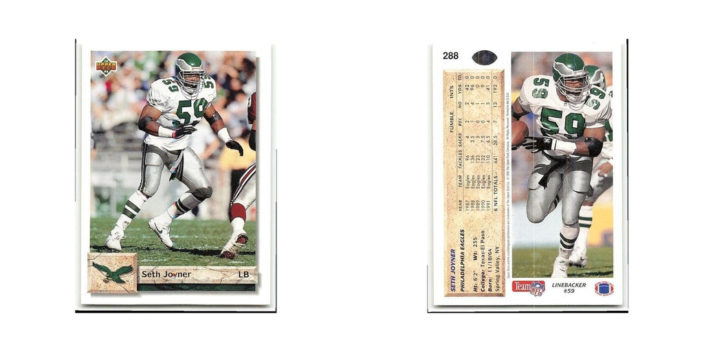 Seth Joyner 1992 Upper Deck #288 Philadelphia Eagles Football Card NM