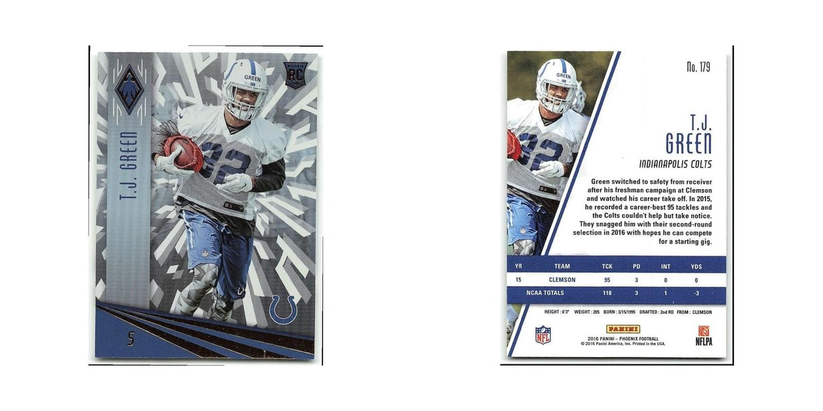 T.J. Green Rookie 2016 Panini Phoenix #179 Indianapolis Colts Football Card NM
