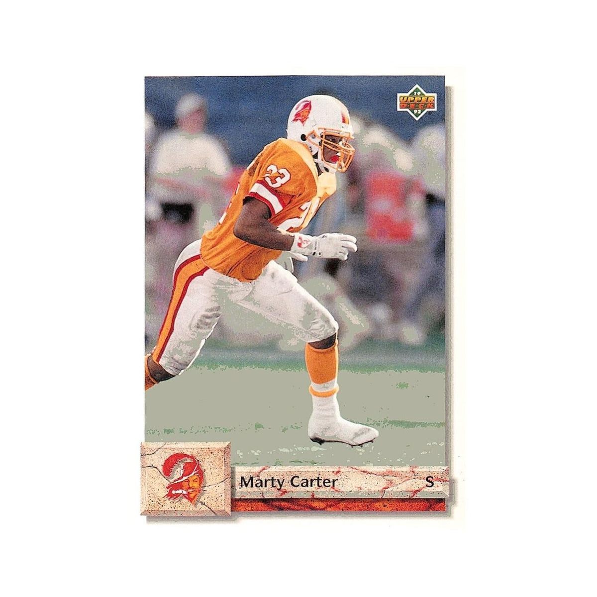 Marty Carter 1992 Upper Deck #398 Tampa Bay Buccaneers Football Card NM