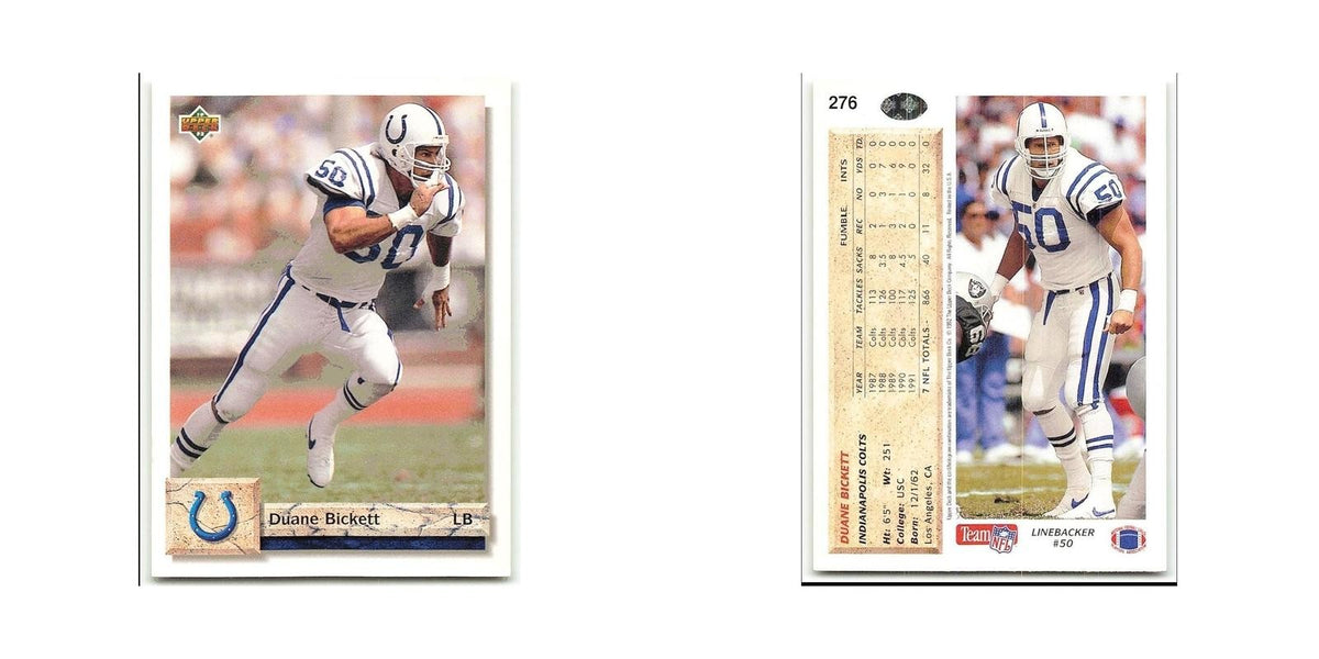 Duane Bickett 1992 Upper Deck #276 Indianapolis Colts Football Card NM