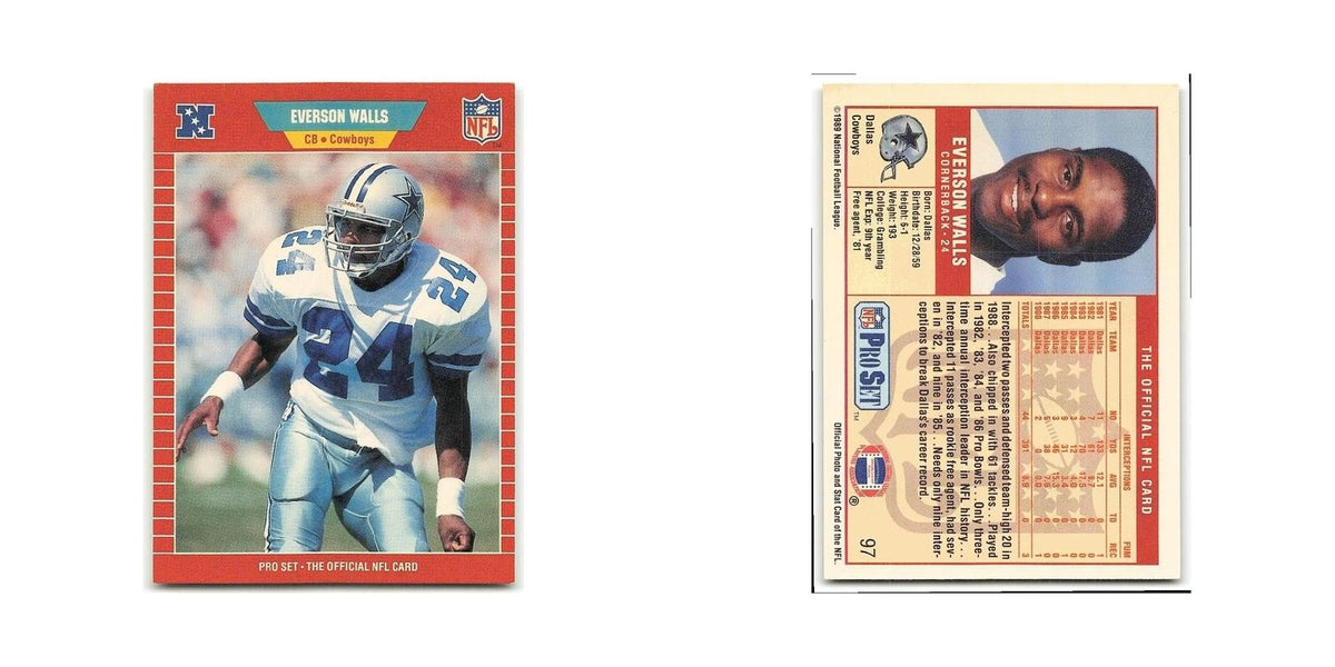 Everson Walls 1989 Pro Set #97 Dallas Cowboys Football Card NM