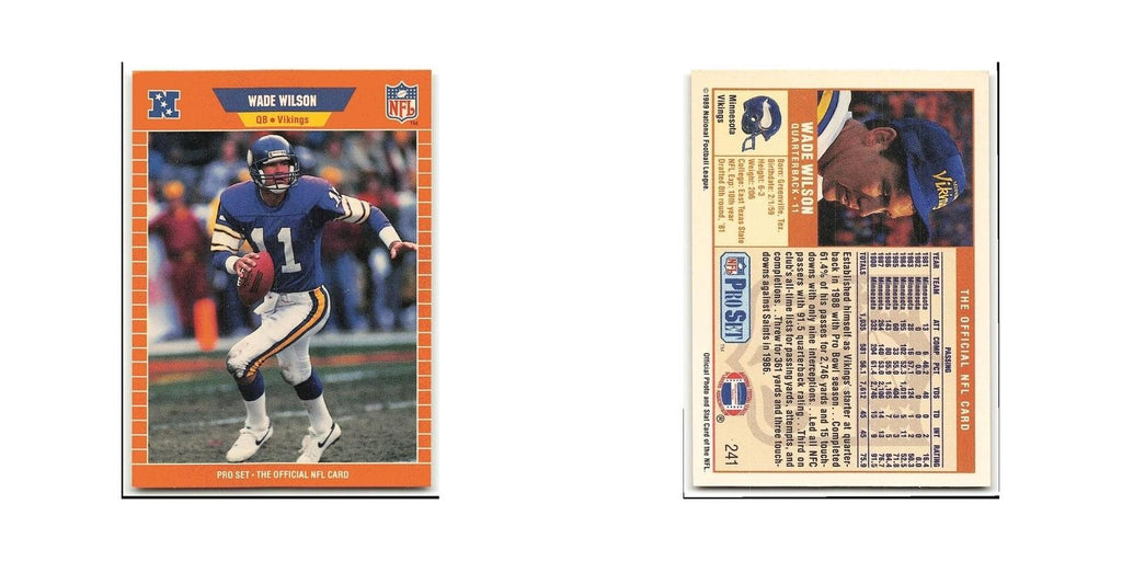 Wade Wilson 1989 Pro Set #241 Minnesota Vikings Football Card NM