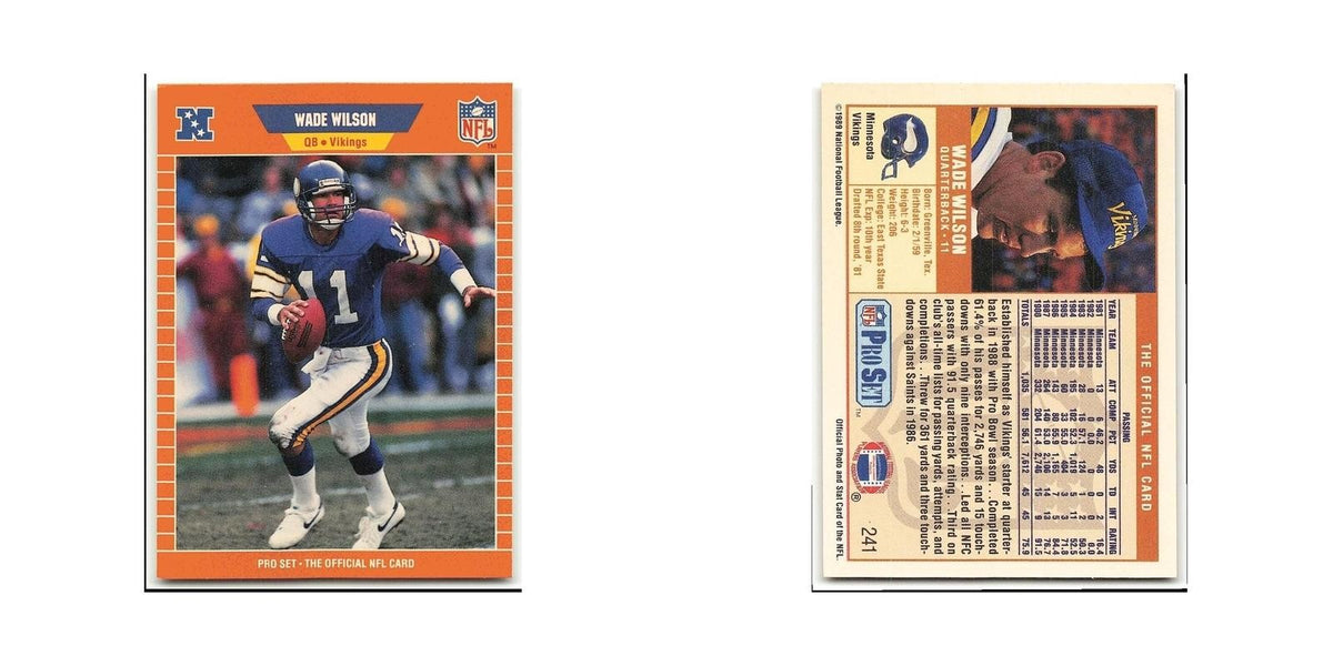 Wade Wilson 1989 Pro Set #241 Minnesota Vikings Football Card NM